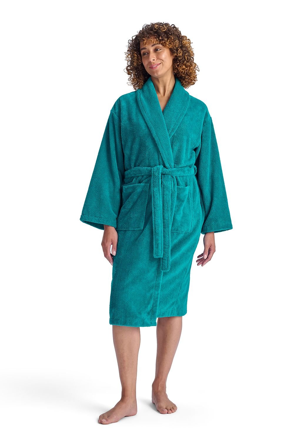 Christy CHRISTY Women's 'Supersoft Cosy' Microvelour Bath Robe in Light Blue - 2