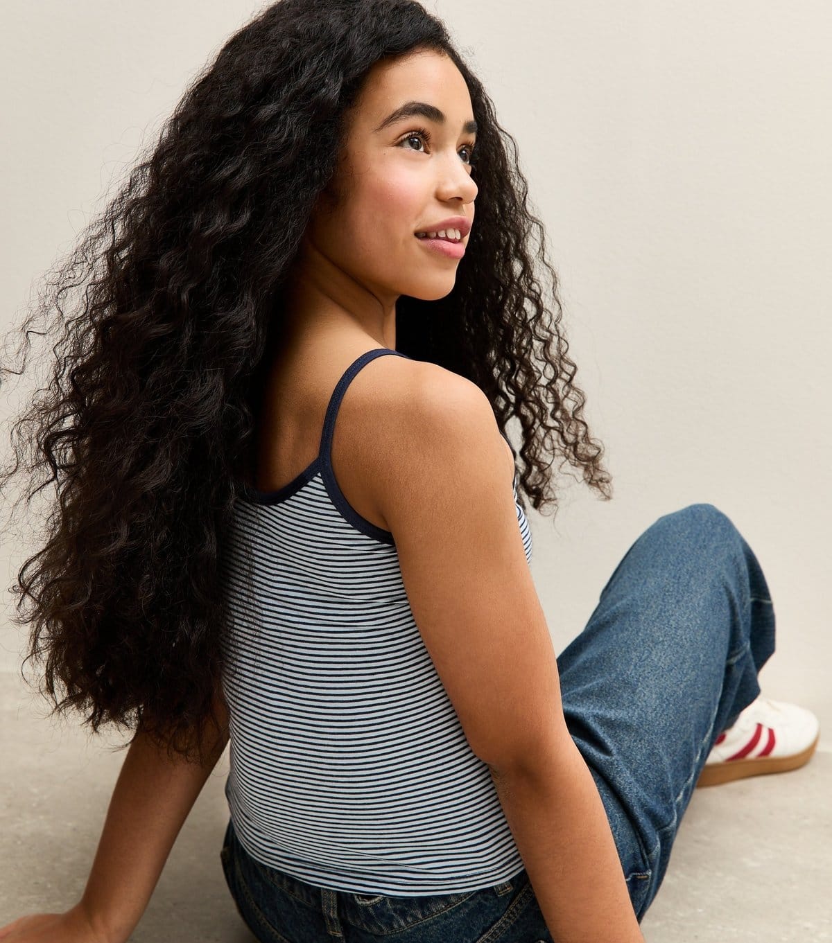 New Look Girls' Blue Striped Scoop Neck Cami Top New Look - 4