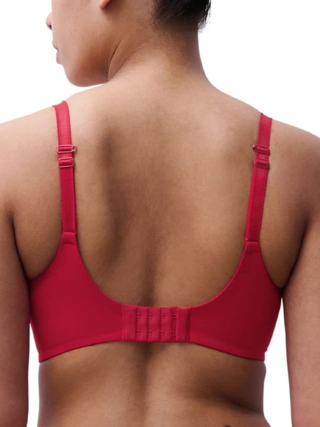 Chantelle Chantelle Women's Norah Chic Plunge T-Shirt Bra in Red - 2