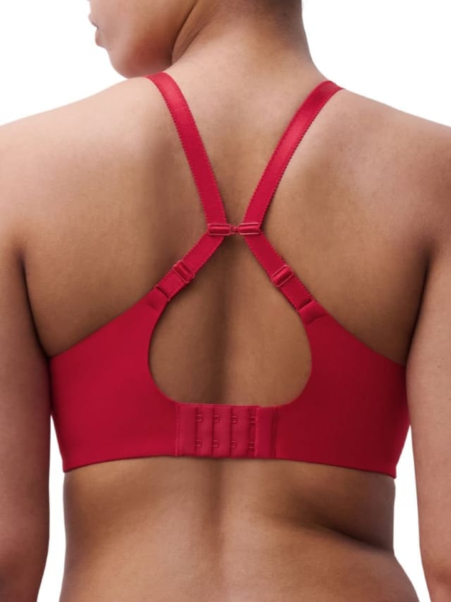 Chantelle Chantelle Women's Norah Chic Plunge T-Shirt Bra in Red - 3