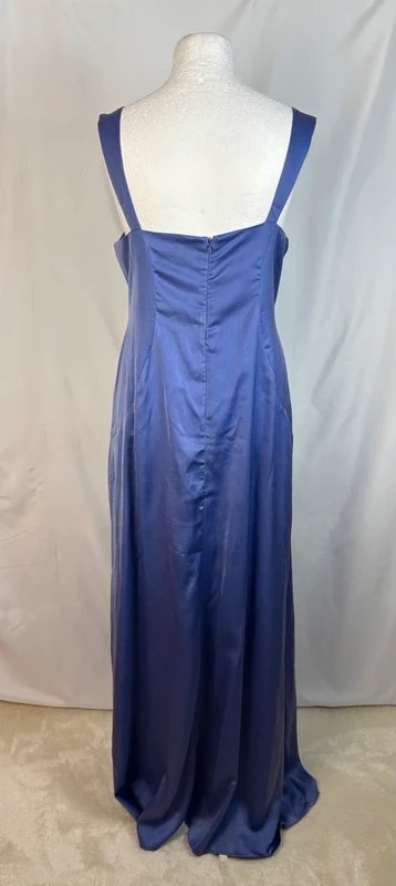 ASOS Design UK 18–20 ASOS Design Curve Lightweight Satin Maxi Dress Sweetheart Side Split Lilac Purple - 1