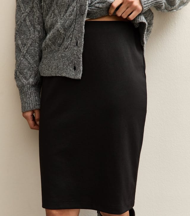 New Look Women's Black Jersey Pencil Skirt New Look - 2