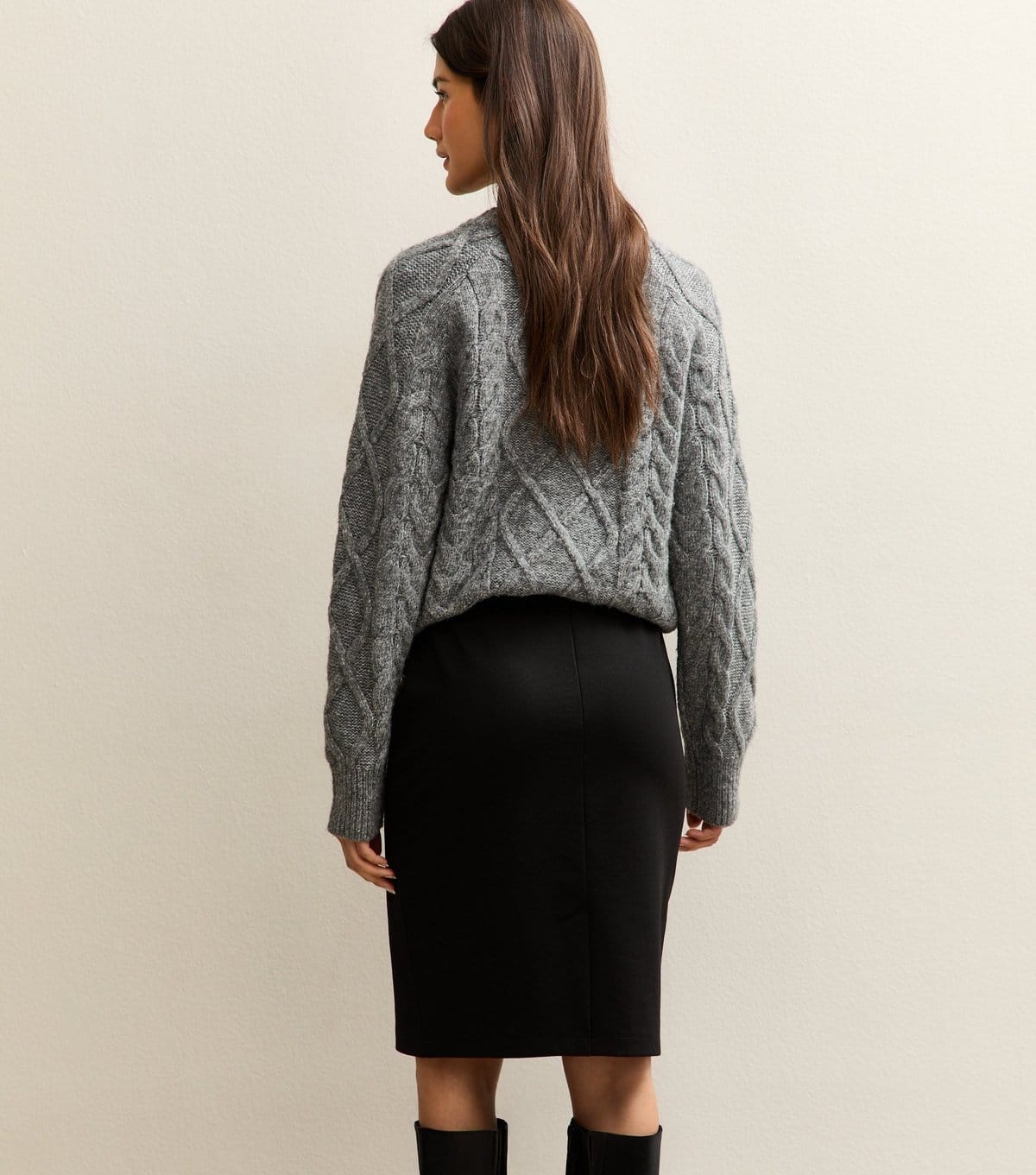 New Look Women's Black Jersey Pencil Skirt New Look - 4