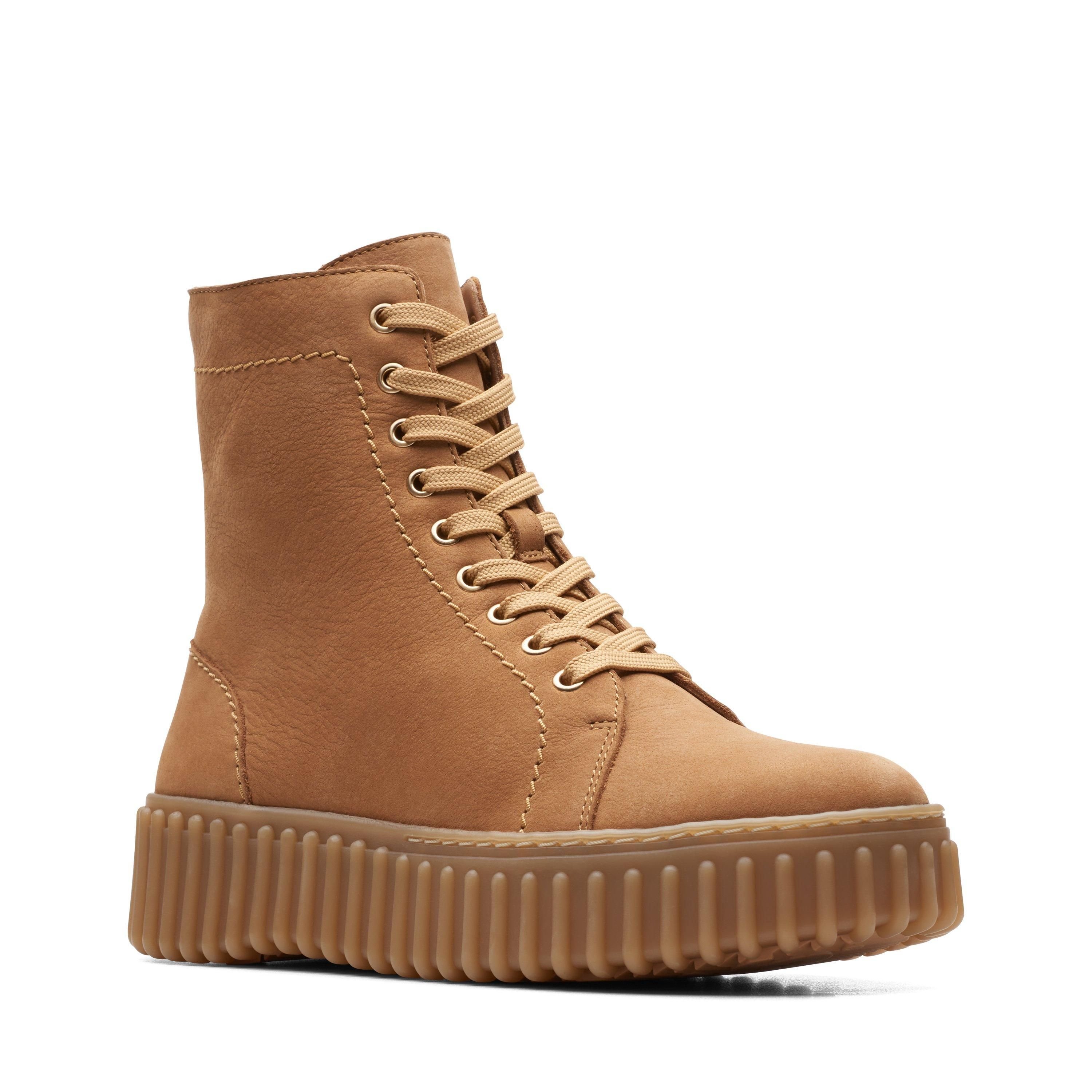 Clarks Clarks Women's Torhill Rise Light Tan Nubuck Ankle Boots in Brown - 2