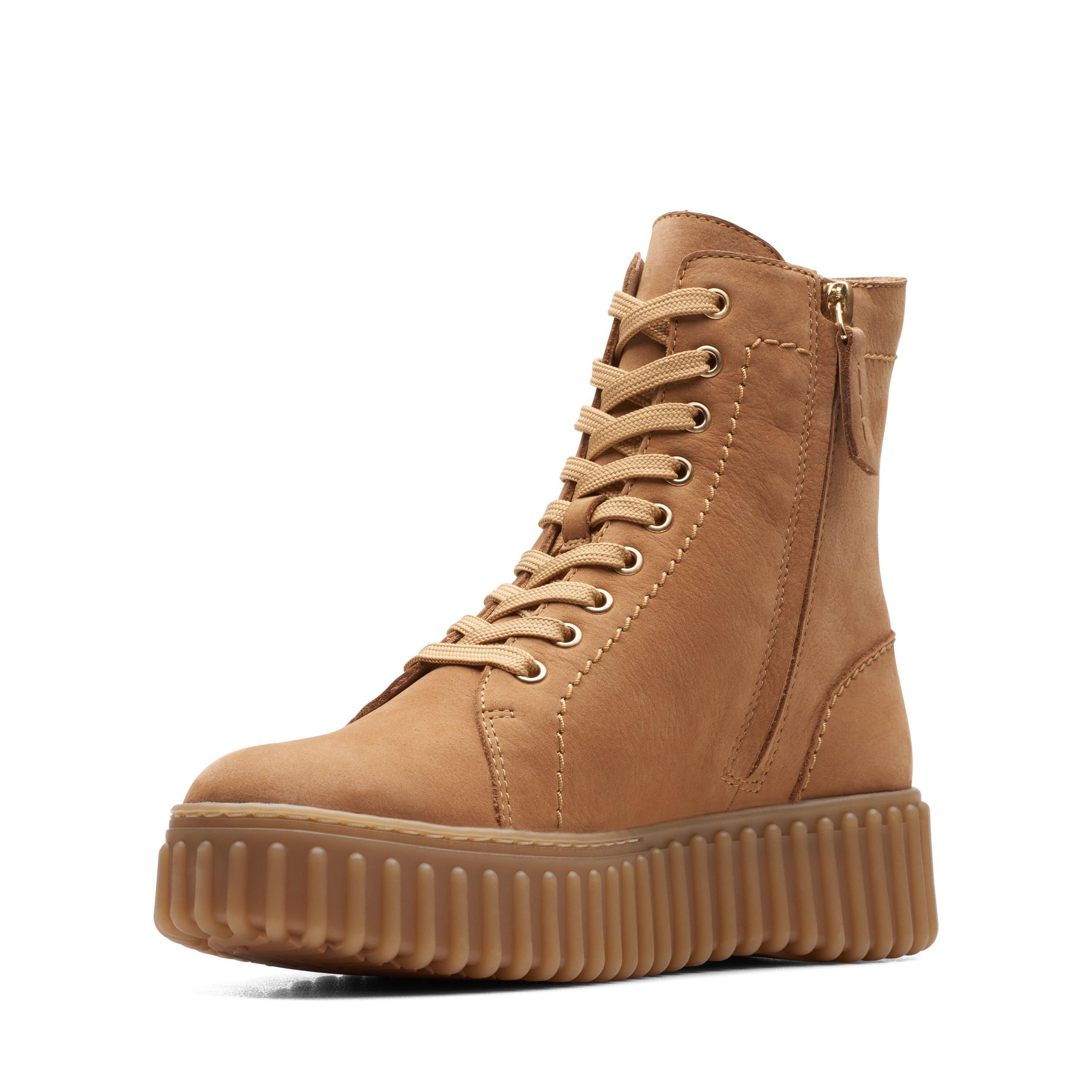 Clarks Clarks Women's Torhill Rise Light Tan Nubuck Ankle Boots in Brown - 4