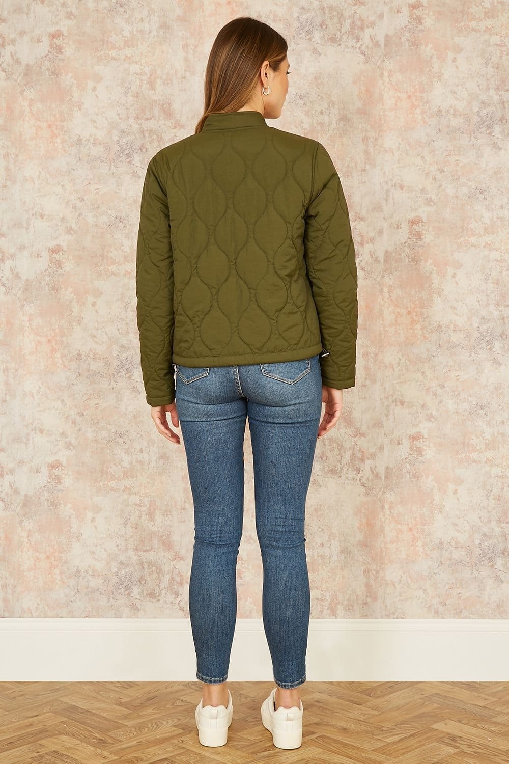 Yumi Yumi Women's Green Short Quilted Jacket - 4