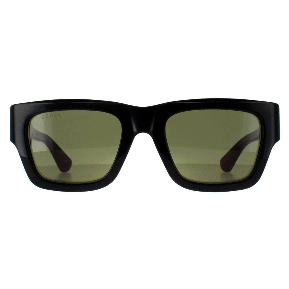 Gucci Gucci Men's Square Black with Green & Red Green GG1668S