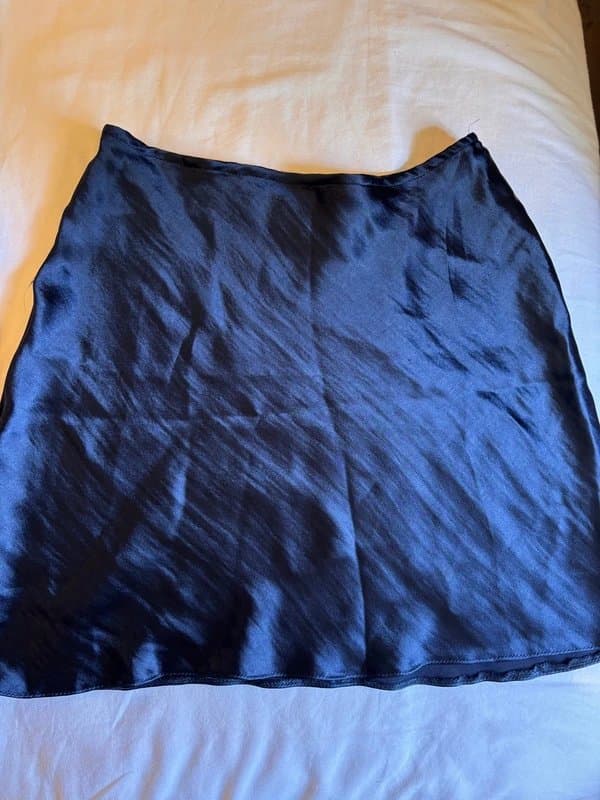 ASOS Design Faux Satin Mini Slip Skirt