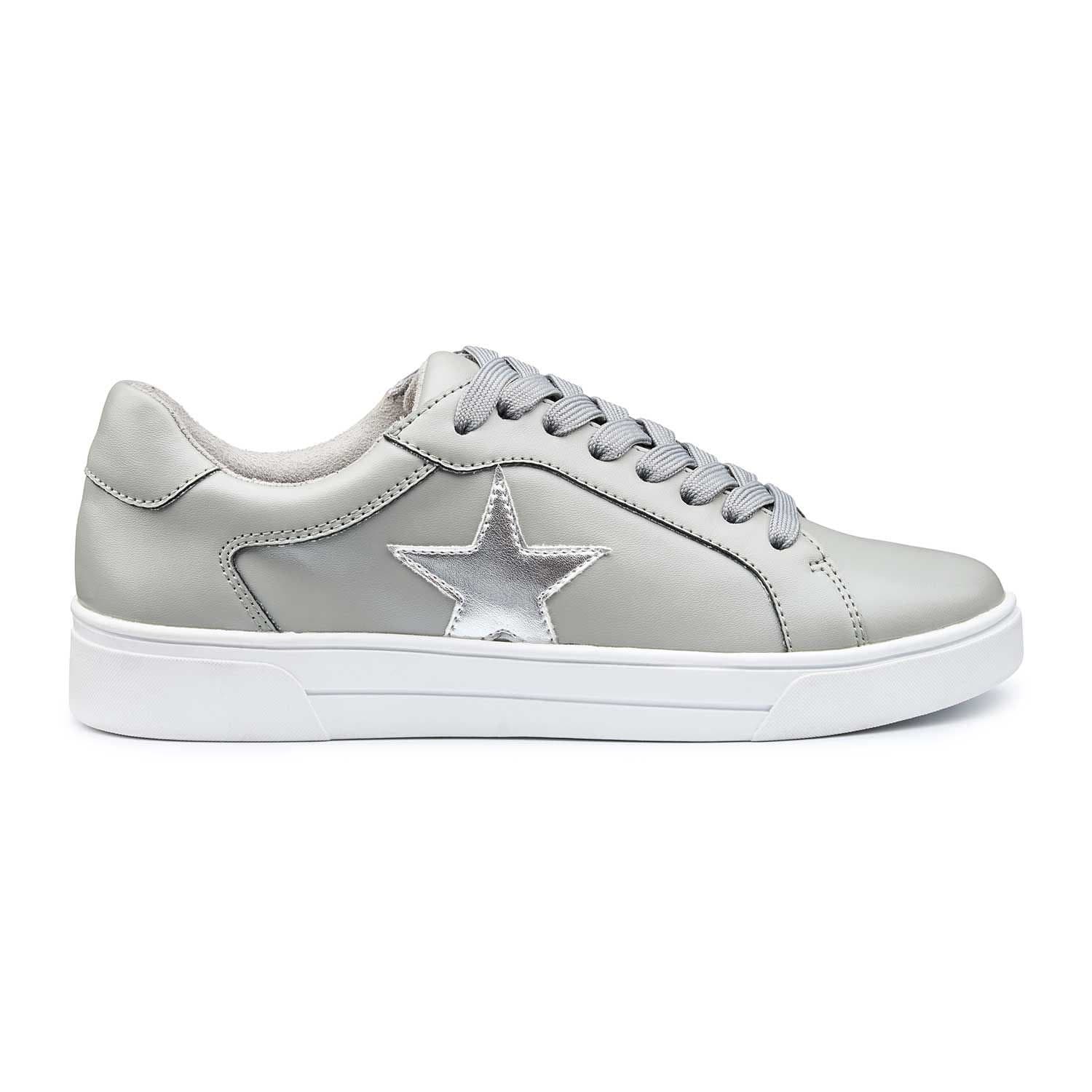Hotter Hotter Women's Wide Fit 'Star' Trainers in Light Grey