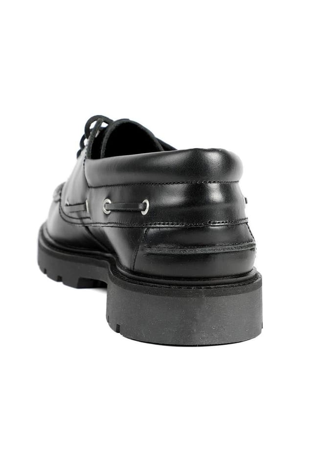 Jones Bootmaker Jones Bootmaker Men's Perivale Chunky Leather Moccasins in Black - 3