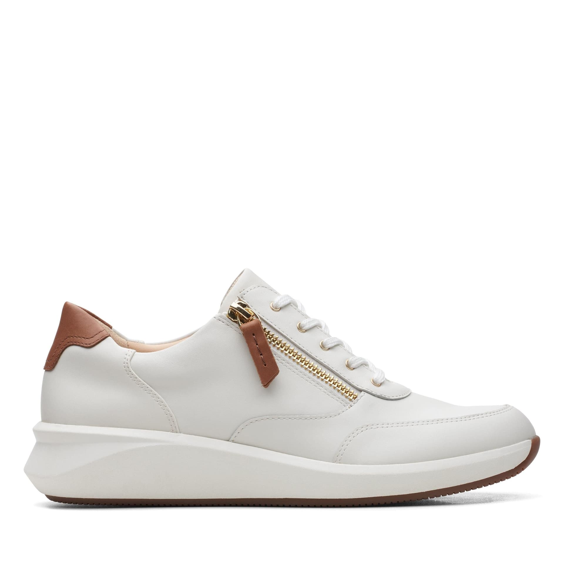 Clarks Clarks Women's Un Rio Zip White Leather Trainers