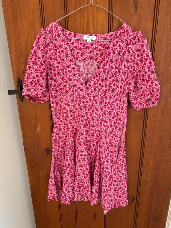 Topshop Pink Floral Mini Dress