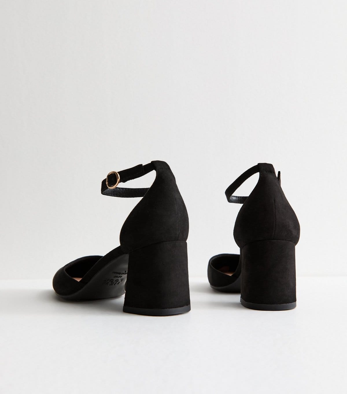 New Look Women's Black Faux Suede Open Court Shoes Vegan New Look - 4