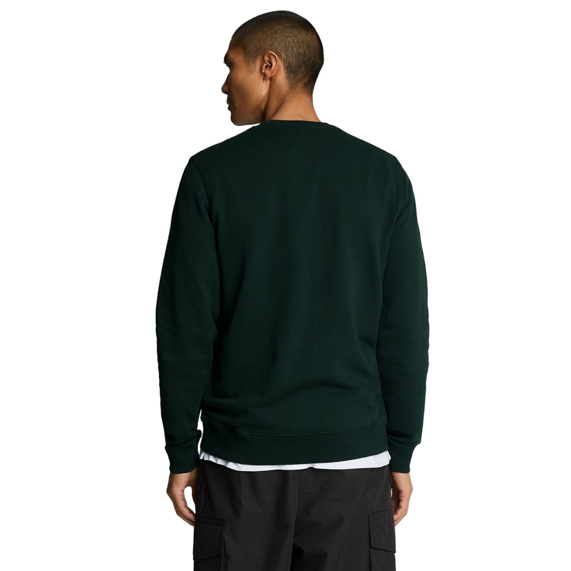 Lyle & Scott Lyle & Scott Men's Crew Neck Long-Sleeved Sweatshirt in Dark Green - 4