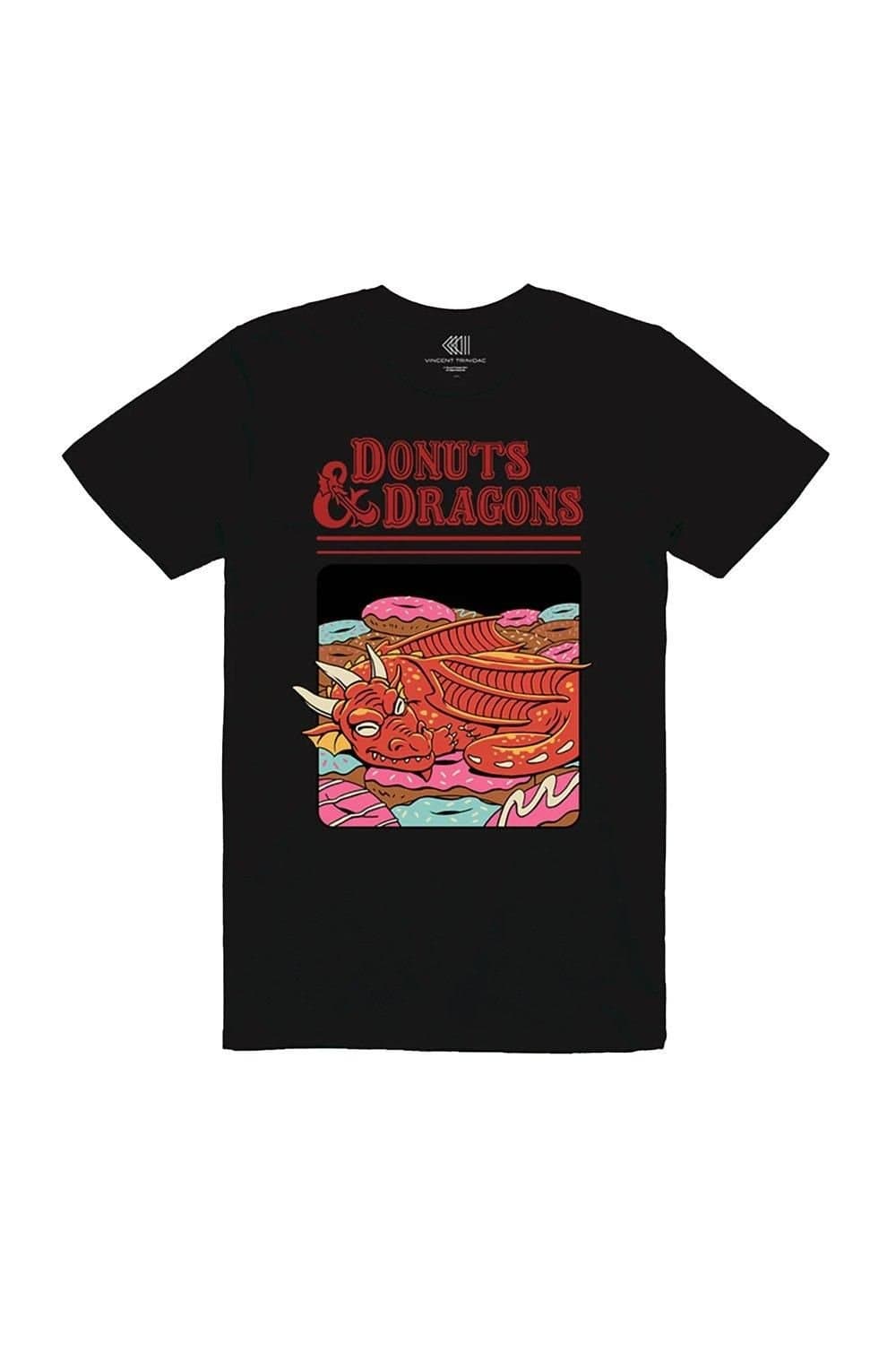 Vincent Trinidad Vincent Trinidad Men's Donuts & Dragons T-Shirt in Black
