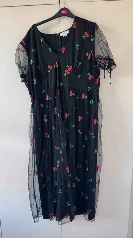 Never Fully Dressed Never Fully Dressed cherry sequins black tulle dress