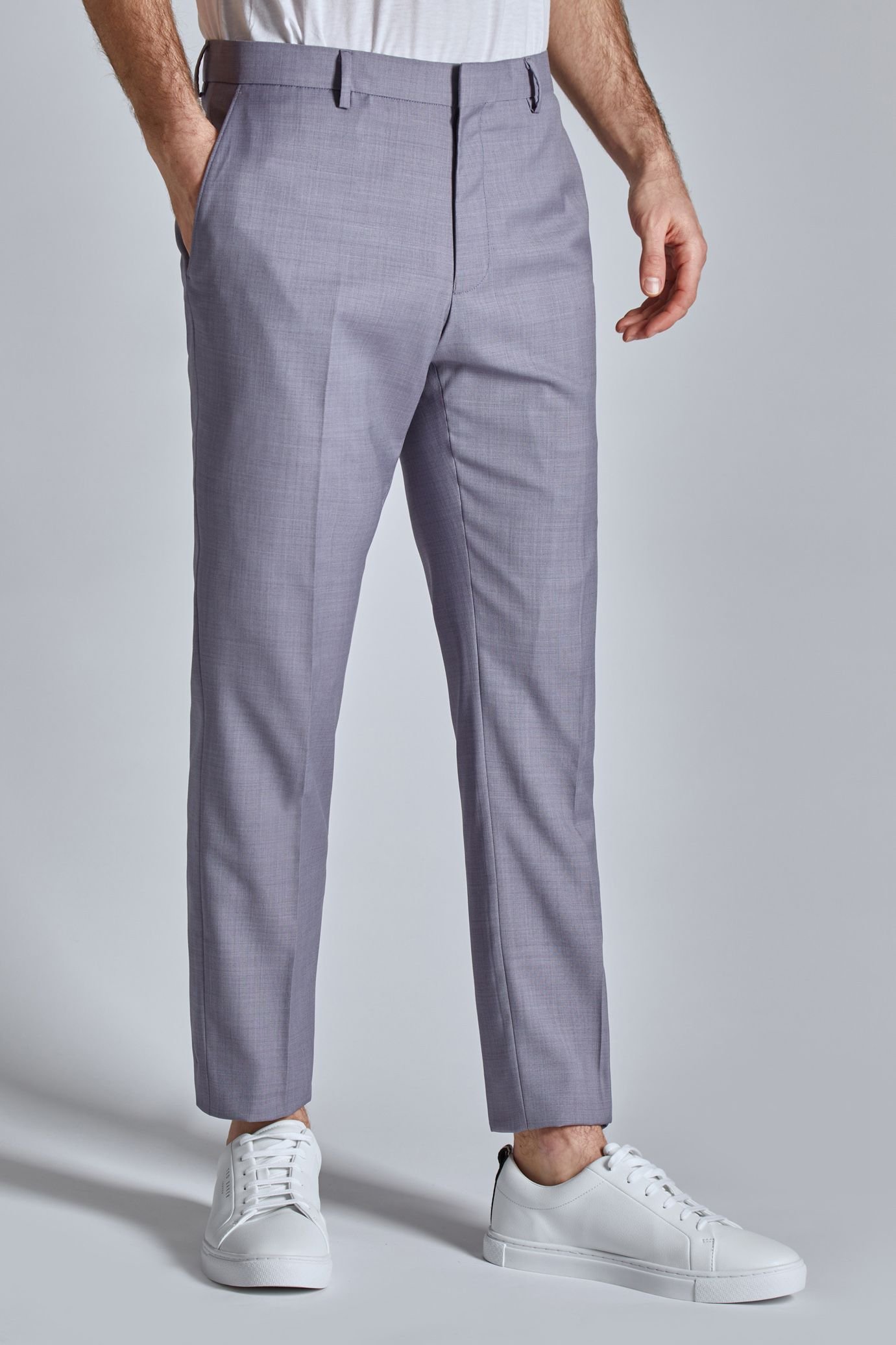 Ted Baker Ted Baker Men's Tucana Mauve Sharkskin Trousers in Purple - 4