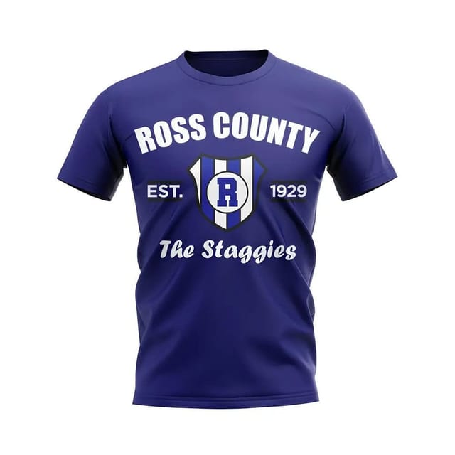 Ross County Ross County Men's Personalised Established Football T-Shirt in Navy - 2