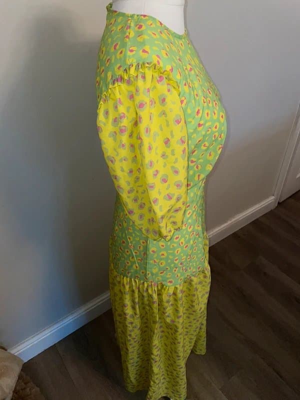 Never Fully Dressed Never Fully Dressed Citrus Leopard Lucia Dress size 12