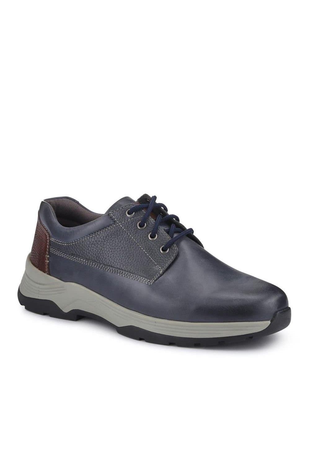 Easyfit Easyfit Navy Leather Lace-Up Shoes for Men