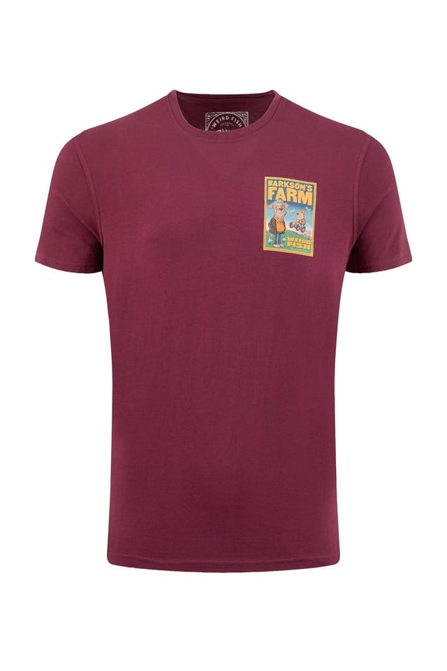 Weird Fish Weird Fish Men's Barkson's Farm Artist T-Shirt in Raspberry - 2