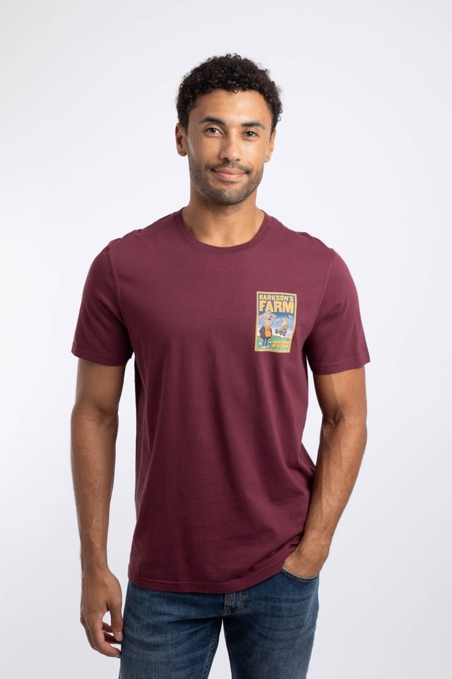 Weird Fish Weird Fish Men's Barkson's Farm Artist T-Shirt in Raspberry - 3