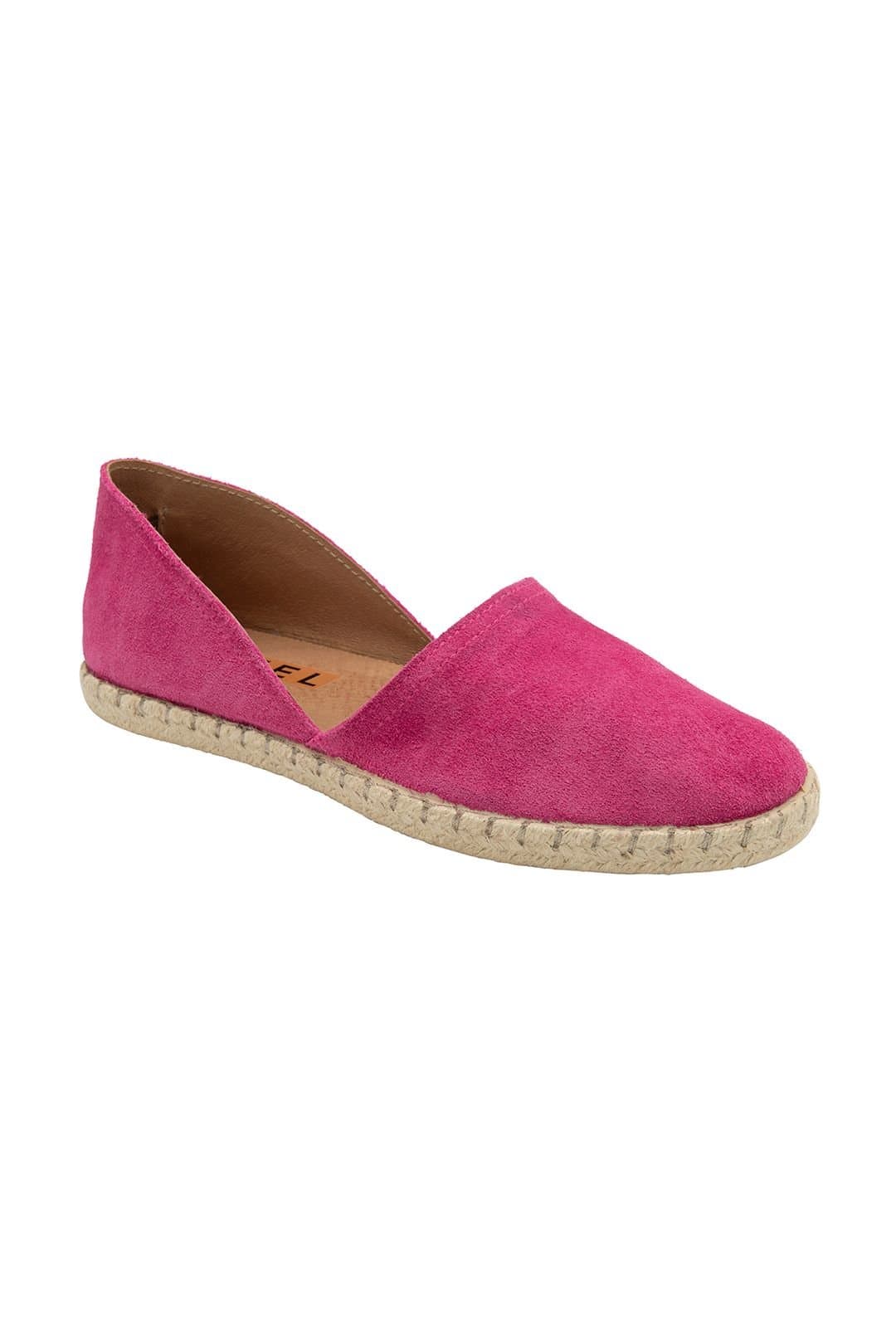 Ravel Ravel Women's 'Pressen' Suede Flat Espadrille Shoes in Fuchsia