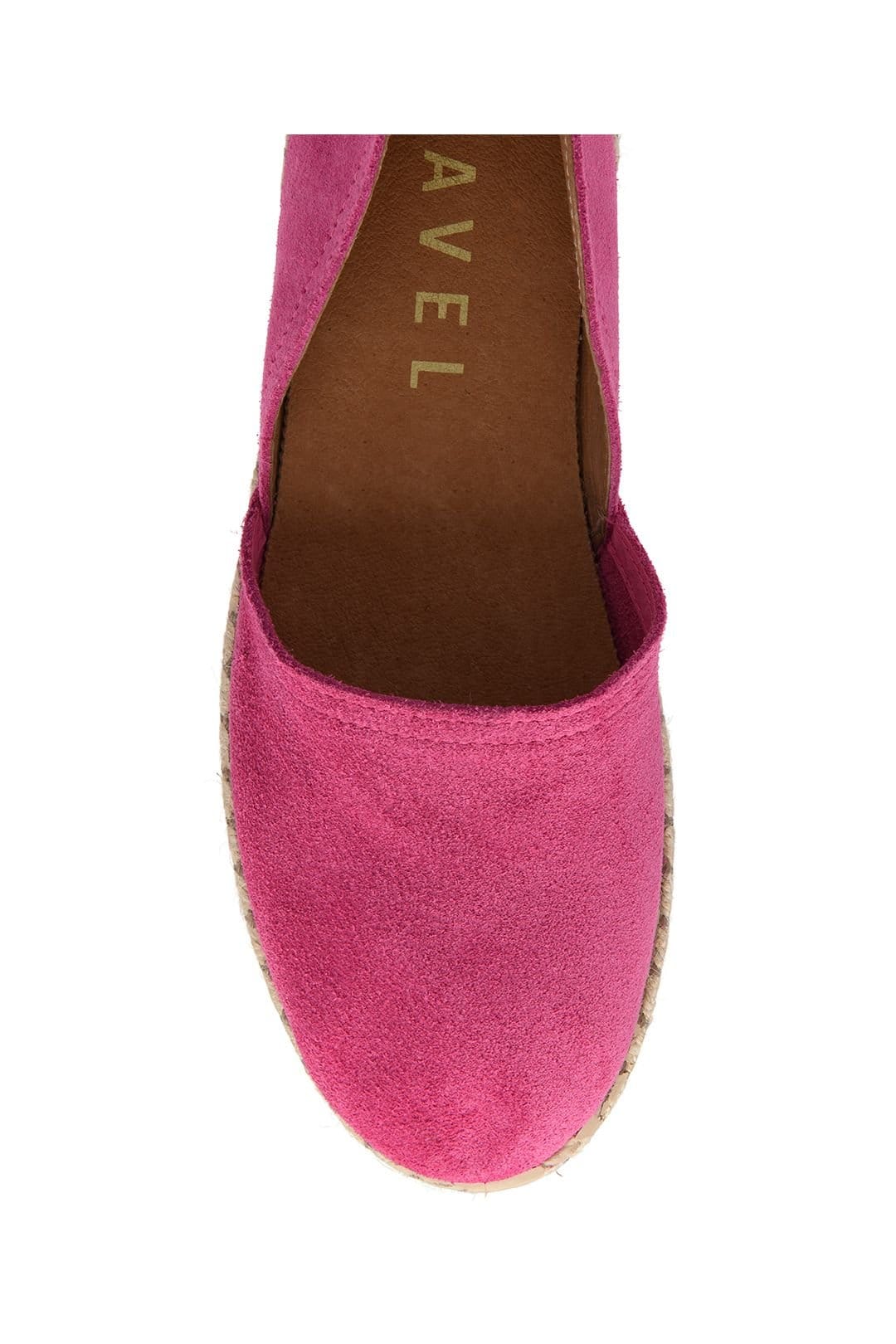 Ravel Ravel Women's 'Pressen' Suede Flat Espadrille Shoes in Fuchsia - 4