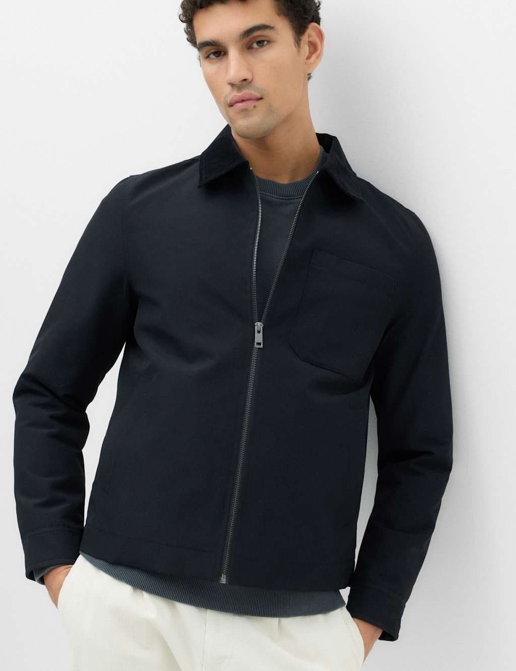 Marks & Spencer M&S Canvas Padded Utility Jacket Black