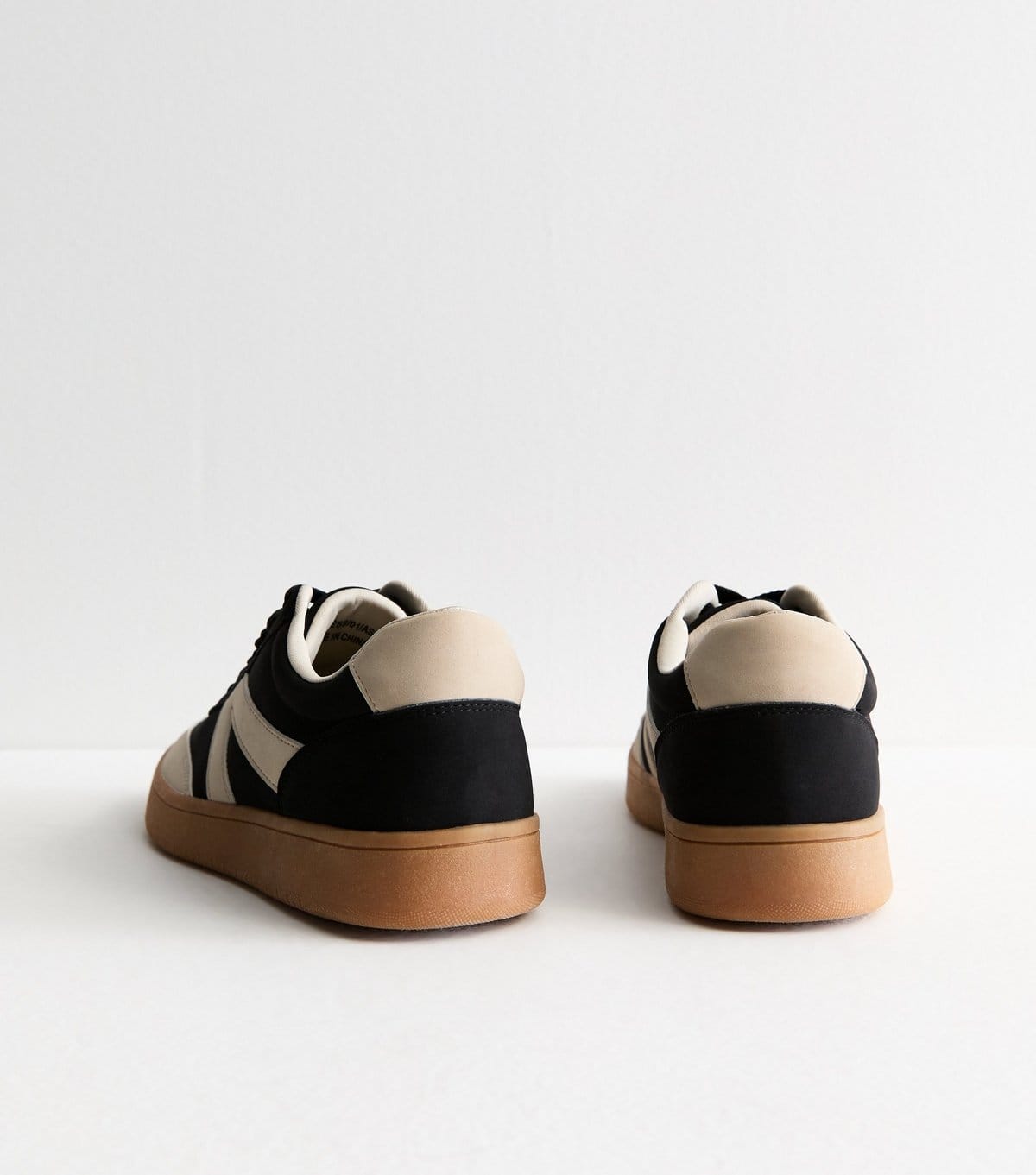 New Look Women's Black Brushed Faux Leather Chunky Sole Trainers Vegan New Look - 4