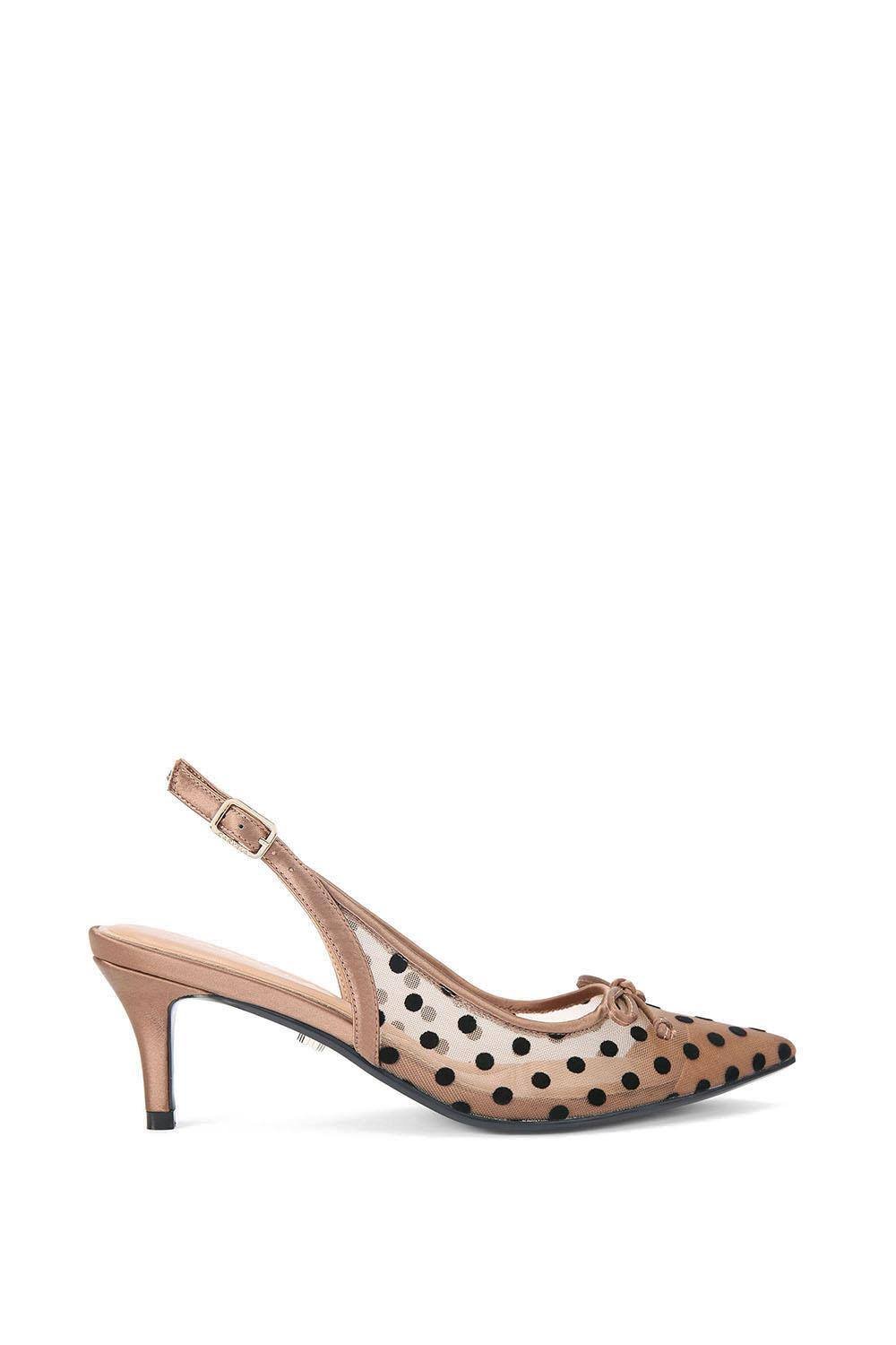 Carvela Carvela Women's 'Positano Sling Low' Fabric Heels in Brown - 2