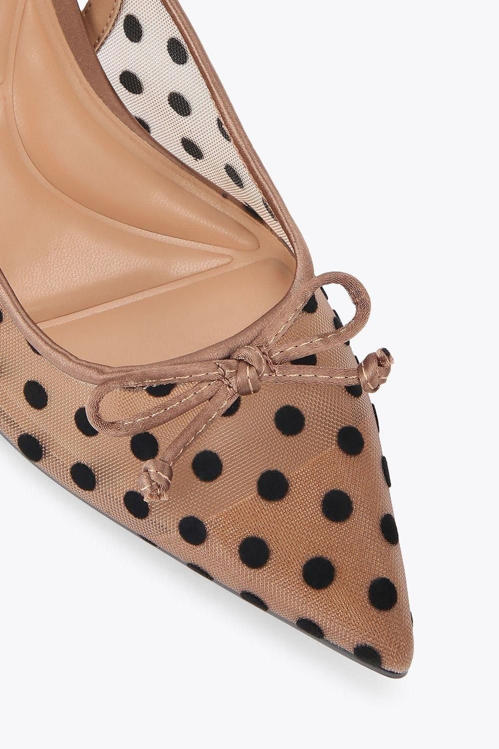 Carvela Carvela Women's 'Positano Sling Low' Fabric Heels in Brown - 4