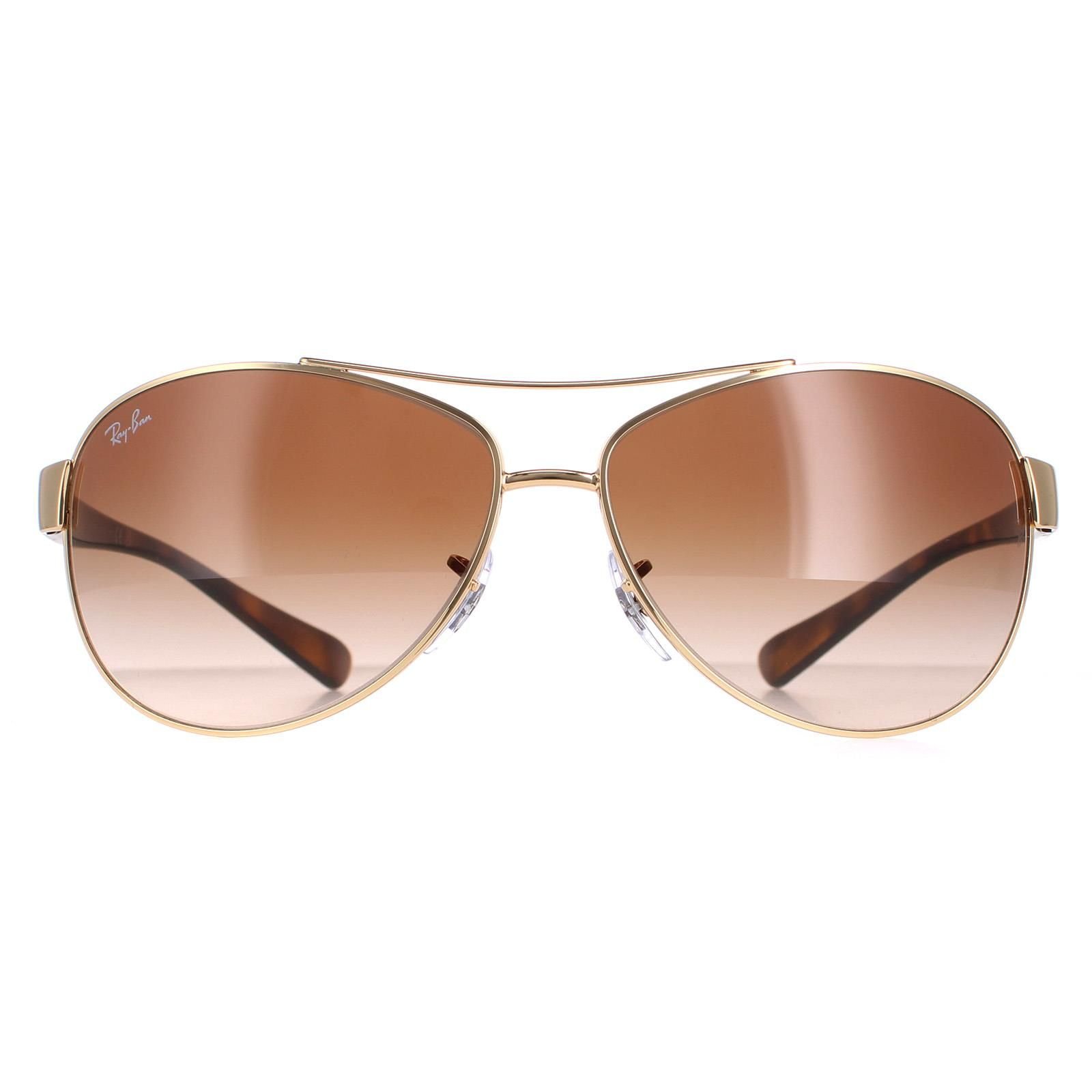 Ray-Ban Ray-Ban Men's Aviator Gold Brown Gradient Sunglasses - 1