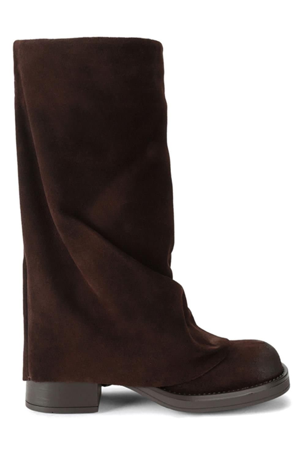 Steve Madden STEVE MADDEN Women's 'Benton Brown Leather' Leather Boots
