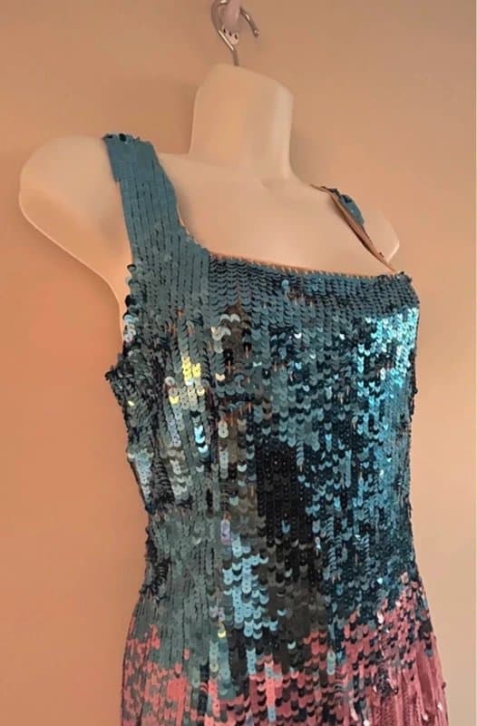 River Island NEW (no tags) River Island Rainbow Sequin midi dress UK 12