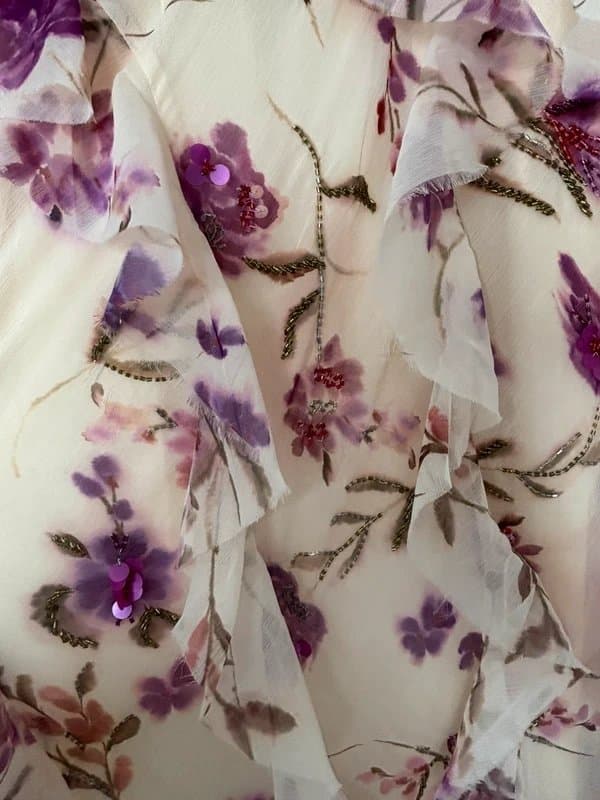 ASOS ASOS embellished Floral Cream Occasion Dress