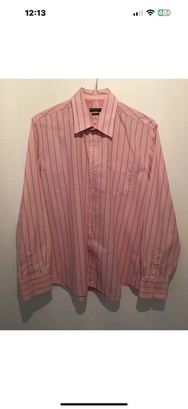 River Island Pink Striped Long Sleeve Shirt L River Island