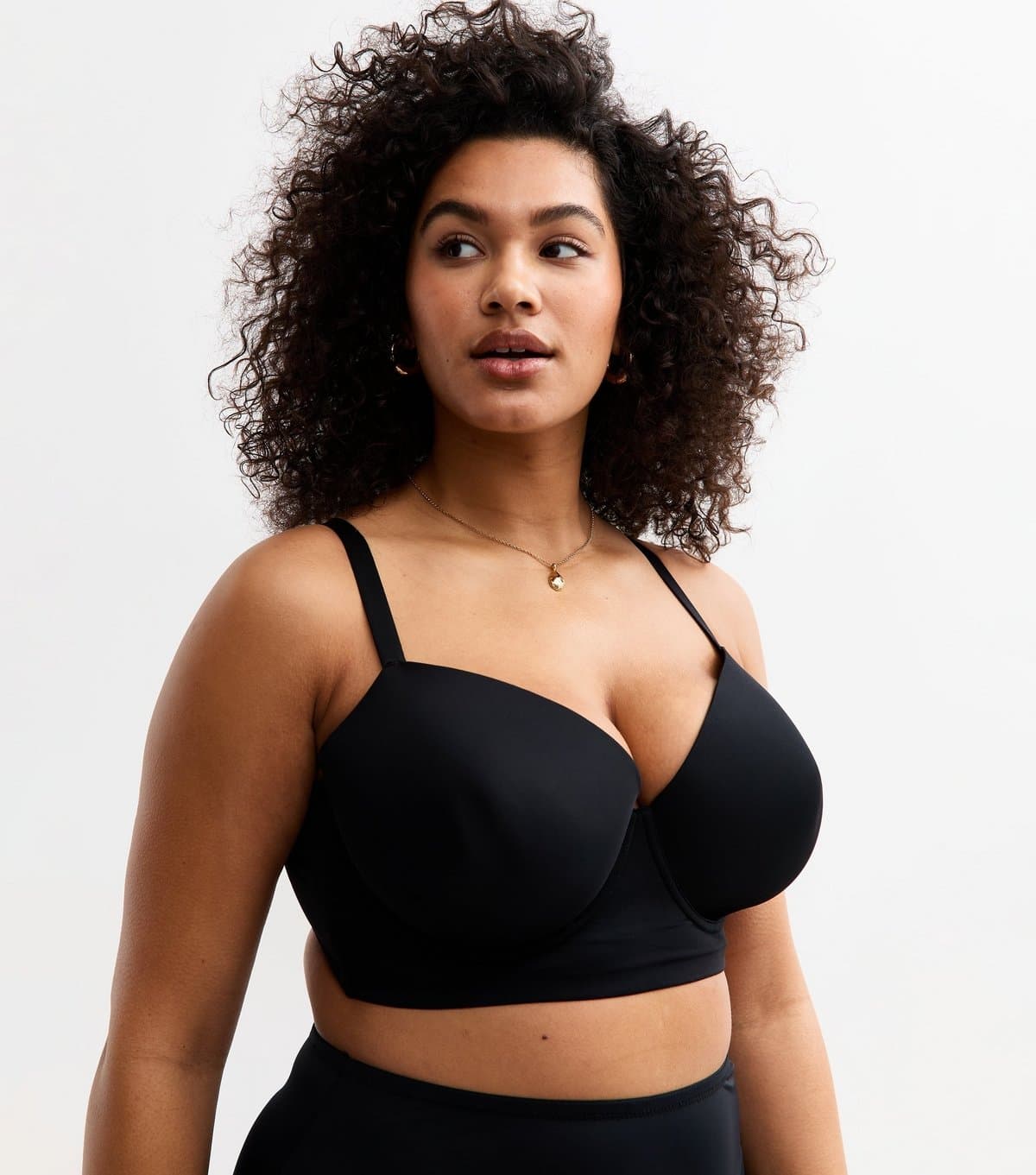 New Look Women's Plus Size Black Smooth Multiway Padded Bra Curves New Look