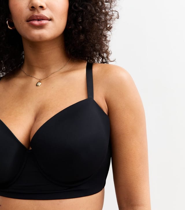 New Look Women's Plus Size Black Smooth Multiway Padded Bra Curves New Look - 2