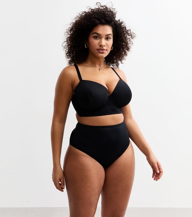 New Look Women's Plus Size Black Smooth Multiway Padded Bra Curves New Look - 3