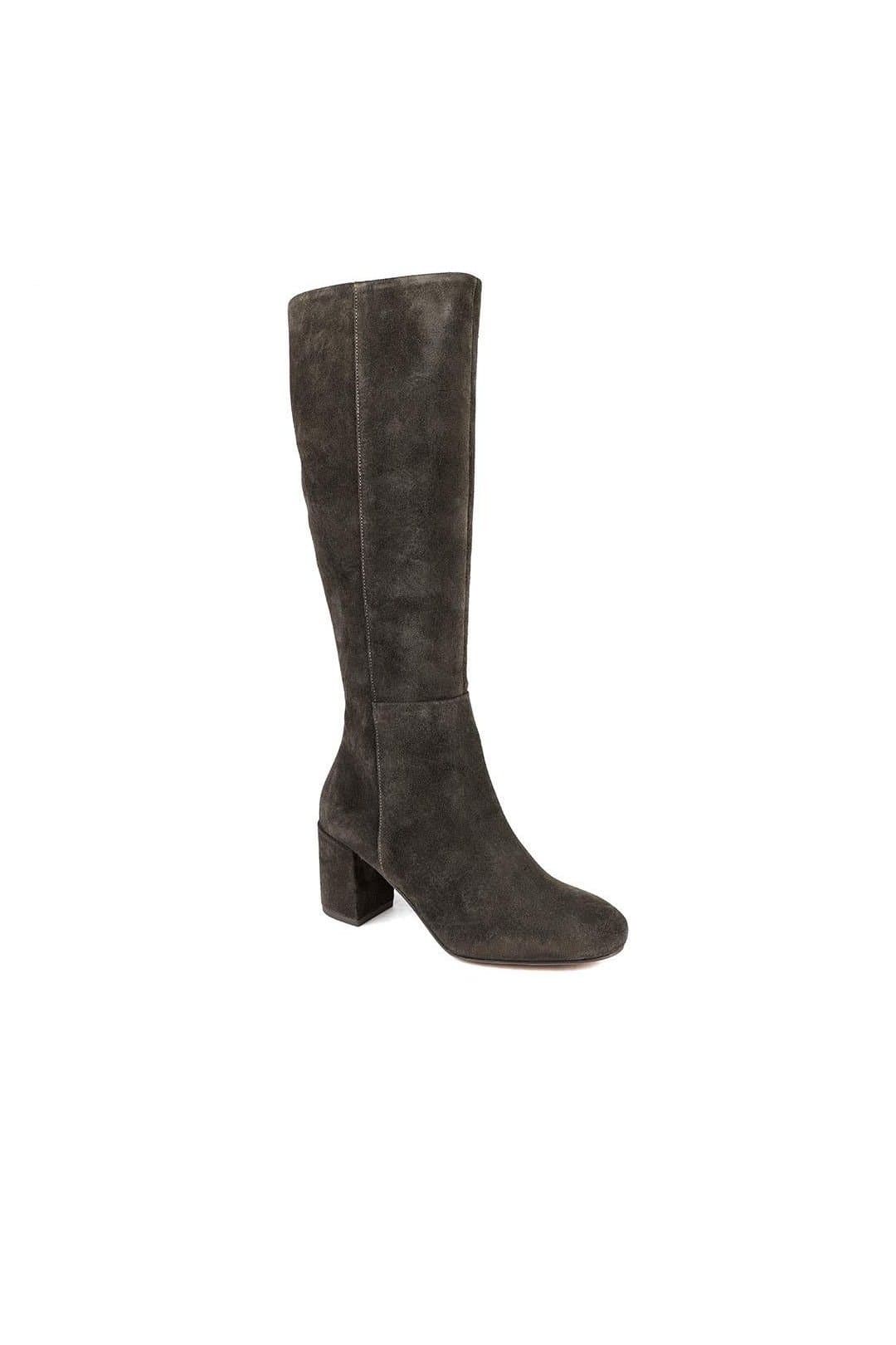 Jones Bootmaker Jones Bootmaker Women's Neptune Small Calf Fit Long Leather Boots in Brown