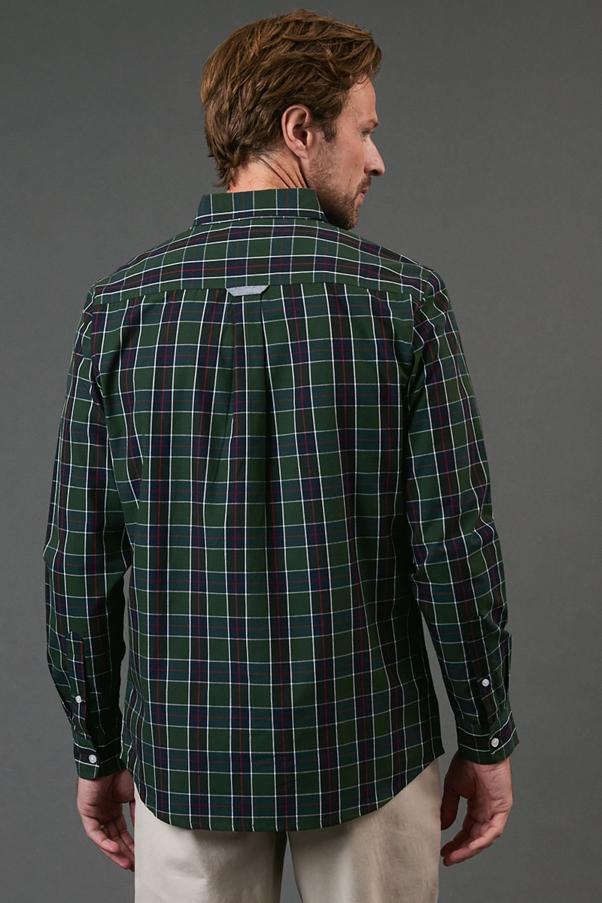 Maine Maine Men's Dark Green Country Check Long Sleeve Shirt - 3