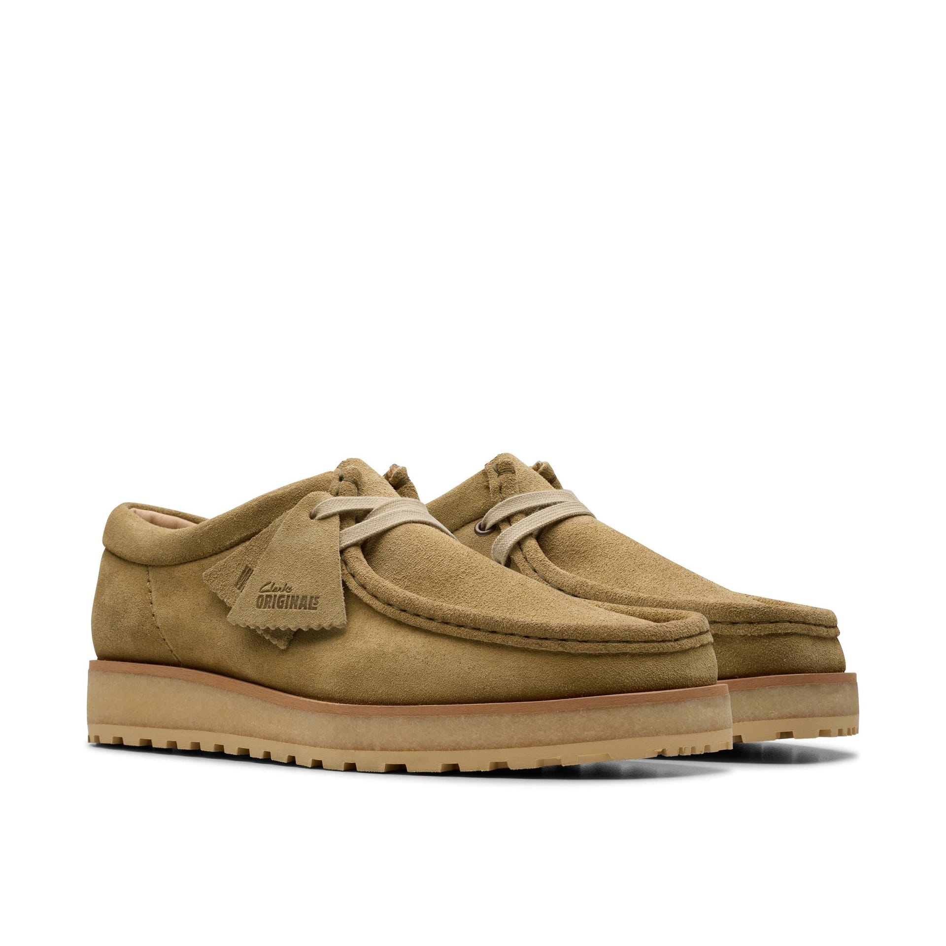 Clarks Clarks Men's Walla Scout Lo Dark Sand Suede Wallabee in Beige - 4
