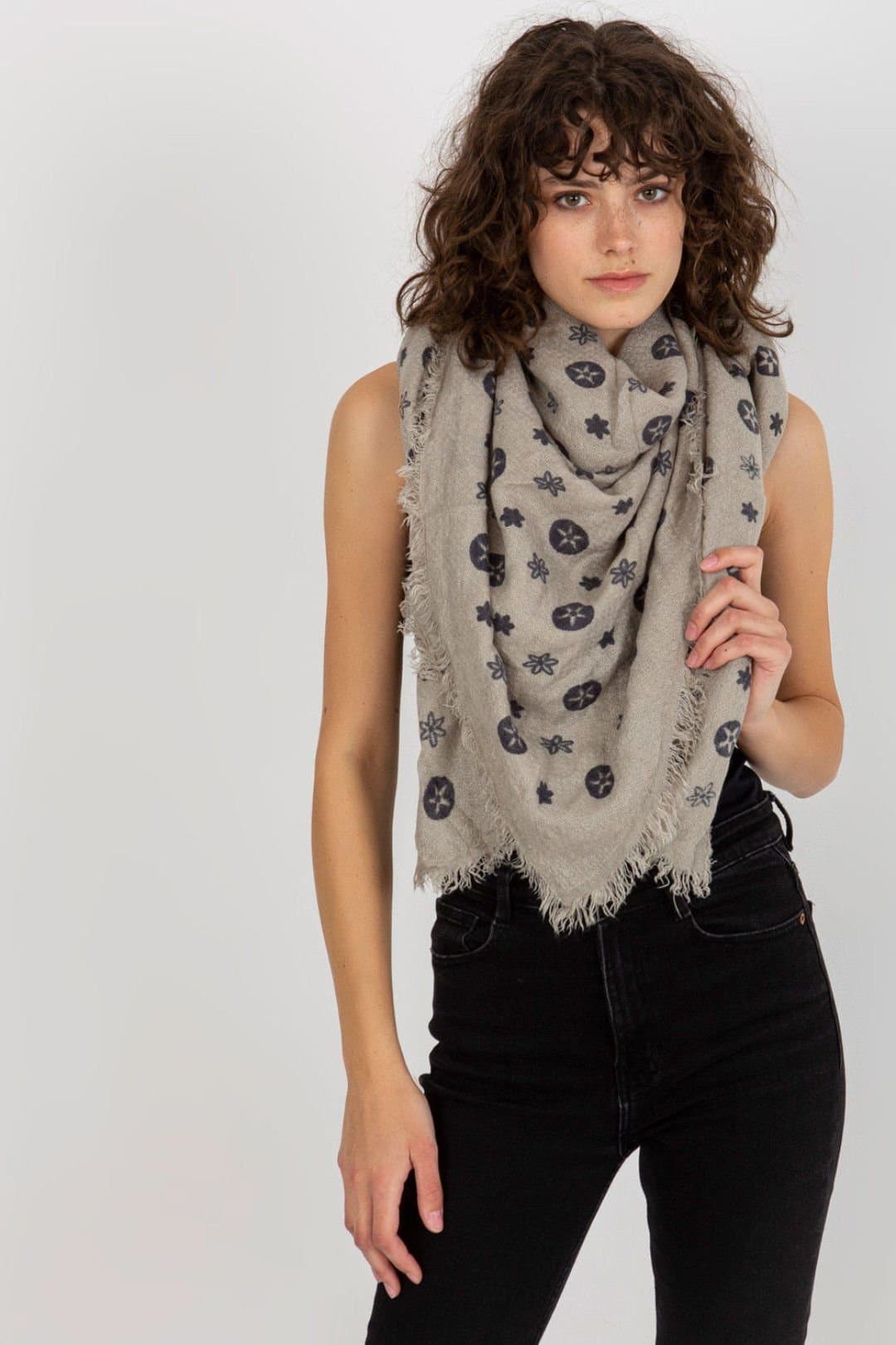 Love Lace Love Lace Stone Diamond Pattern Square Neckerchief Sling Scarf
