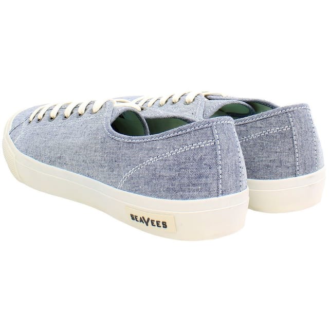 Seavees Seavees Men's Legend Chambray Lace-Up Blue Canvas Shoes - 3