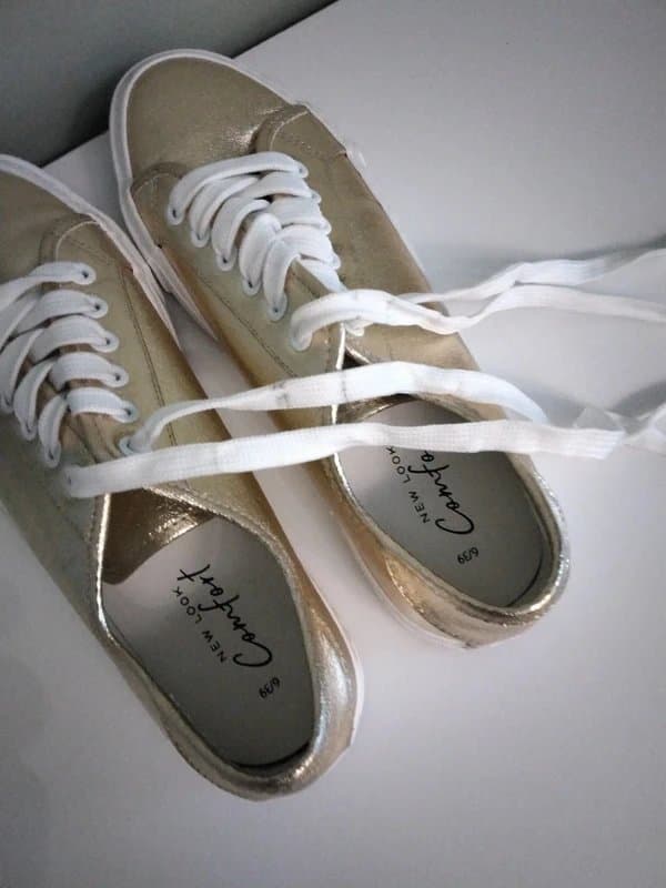 New Look New look Gold plimsole Size 6