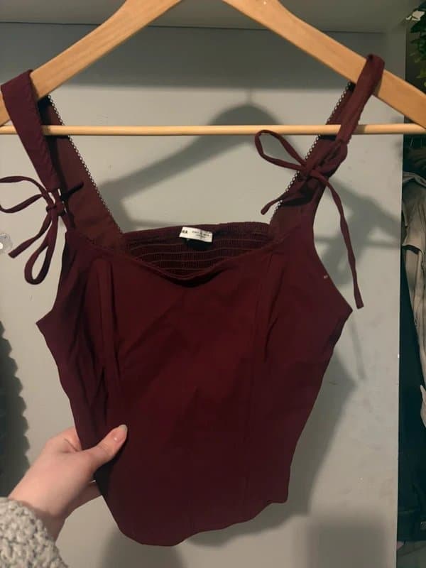 Bershka Bershka burgundy corset