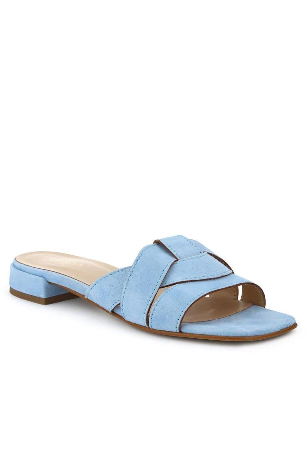 Jones Bootmaker Jones Bootmaker Women's Genesis Smart Leather Mules in Pale Blue