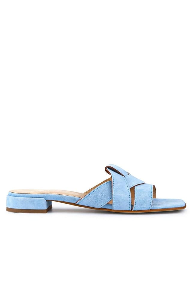 Jones Bootmaker Jones Bootmaker Women's Genesis Smart Leather Mules in Pale Blue - 2