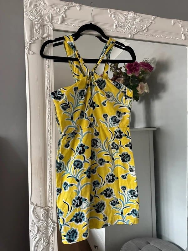 Topshop Topshop Halterneck Floral Dress